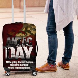 Australia ANZAC Day Luggage Cover We Will Remember Them Poppy Camouflage LT14