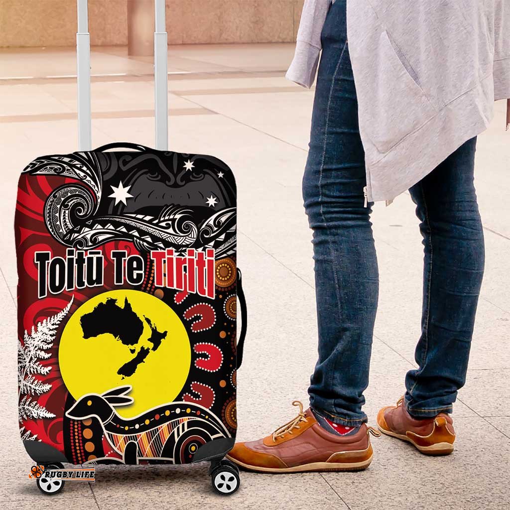 Aotearoa and Australia Toitu Te Tiriti Luggage Cover Honour the Treaty - Te Tiriti Is Us LT03