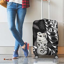 Aotearoa Manaia NZ Maori Silver Fern Luggage Cover LT14