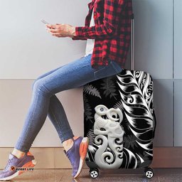 Aotearoa Manaia NZ Maori Silver Fern Luggage Cover LT14