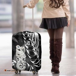 Aotearoa Manaia NZ Maori Silver Fern Luggage Cover LT14