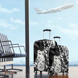 Aotearoa Manaia NZ Maori Silver Fern Luggage Cover LT14