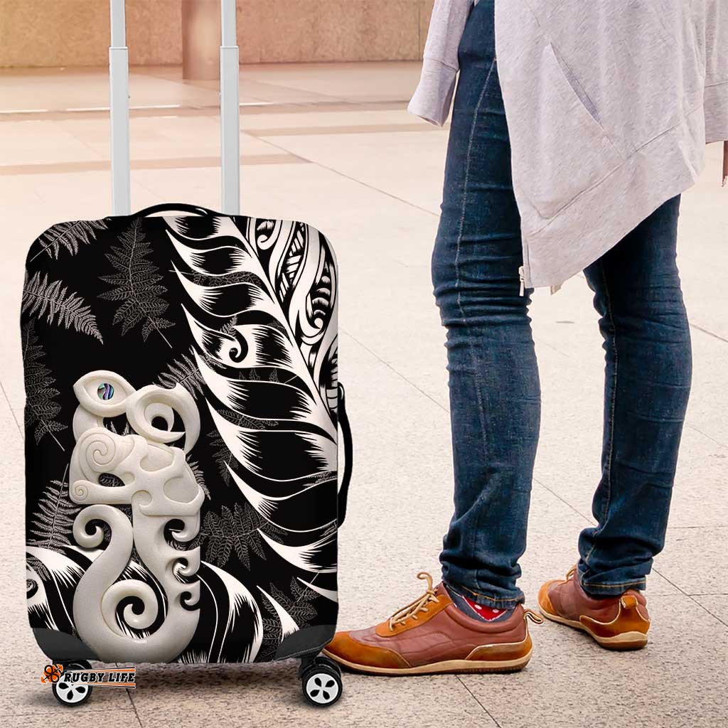 Aotearoa Manaia NZ Maori Silver Fern Luggage Cover LT14