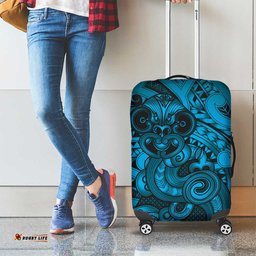 Aotearoa Maori Hei Tiki Luggage Cover Kikorangi Kowhaiwhai Puhoro Motif LT9
