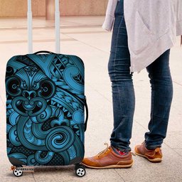 Aotearoa Maori Hei Tiki Luggage Cover Kikorangi Kowhaiwhai Puhoro Motif LT9