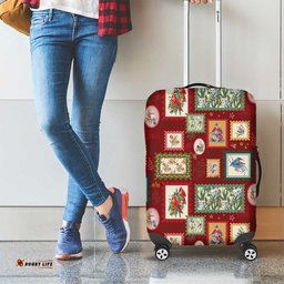 Aussie Birds Christmas La La Land Luggage Cover Red Vintage Stamp Edition LT9