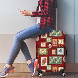 Aussie Birds Christmas La La Land Luggage Cover Red Vintage Stamp Edition LT9