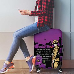 ANZAC Soldier and War Animals Luggage Cover We Will Remember Them LT15