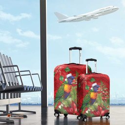 Aussie Rainbow lorikeet Luggage Cover Aboriginal Inspired Christmas LT9