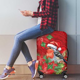 Australian Scarlet Robin Luggage Cover Aboriginal Inspired Christmas LT9