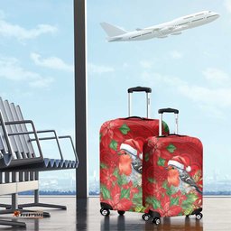 Australian Scarlet Robin Luggage Cover Aboriginal Inspired Christmas LT9