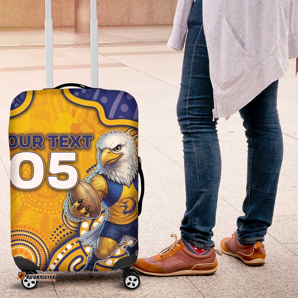 Custom Eagles Football Luggage Cover Aboriginal Dot Art Pattern DT05