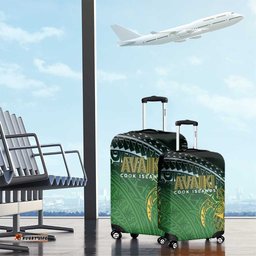Cook Islands Rugby Kuki Avaiki Luggage Cover Tribal Turtle LT7
