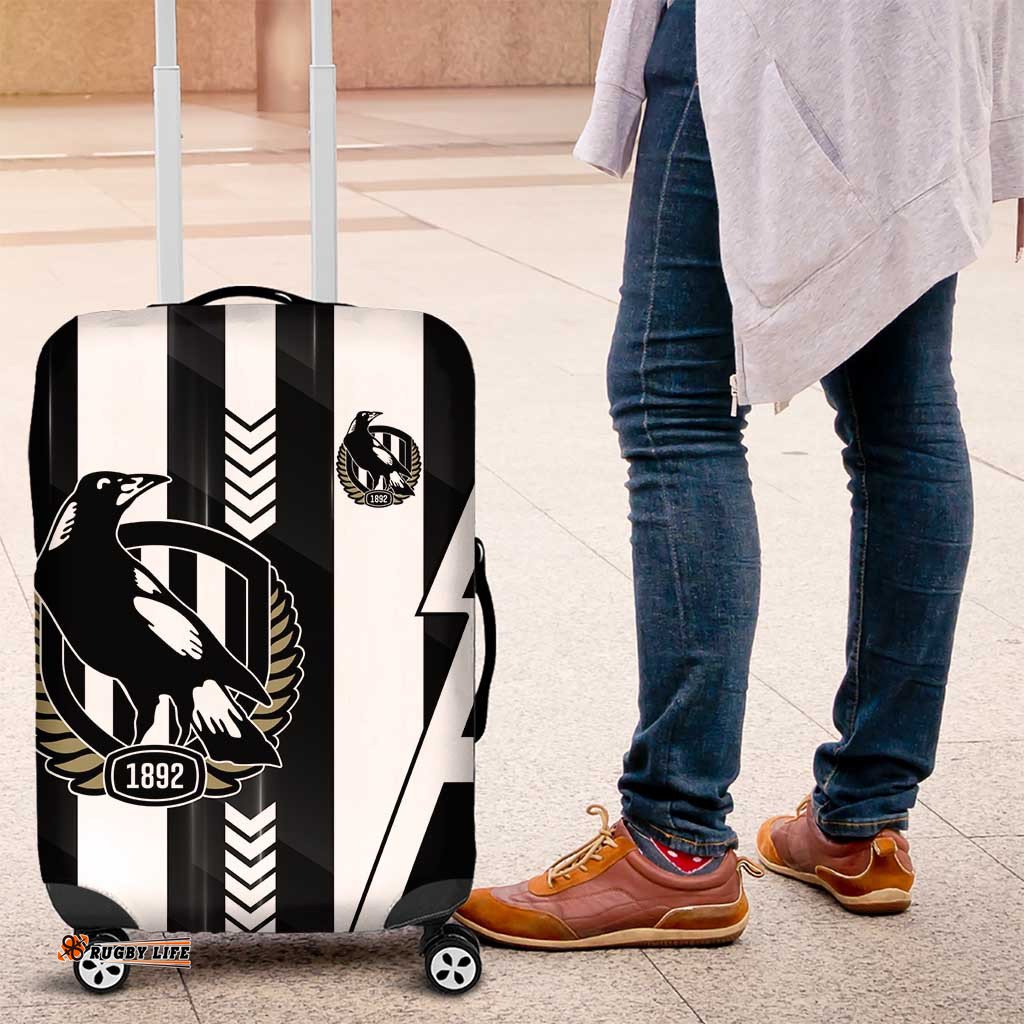 Collingwood Magpies Luggage Cover Modern Geometric Sports Graphic Style TS04