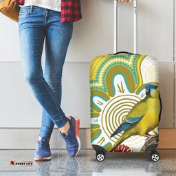 Australia Rock Parrot Luggage Cover Kangaroo Paws Indigenous Art LT14