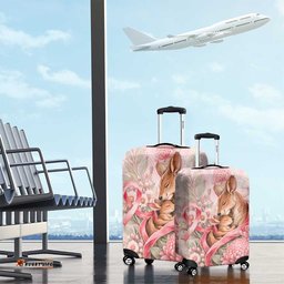 Breast Cancer Awareness Luggage Cover Mother Kangaroo And Ribbon Hope DT05