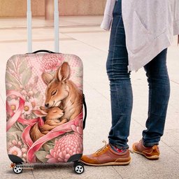 Breast Cancer Awareness Luggage Cover Mother Kangaroo And Ribbon Hope DT05