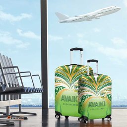 Cook Islands Rugby League Luggage Cover Avaiki Tatau Tribal Motifs White Color LT03