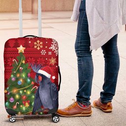 Australia Palm Cockatoo Christmas Luggage Cover Goliath Cockatoo Santa Merry Chrissie LT14
