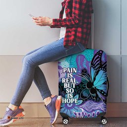 Australia Indigenous Teal Purple Contemporary Aboriginal Art Luggage Cover Hope Is Real LT7