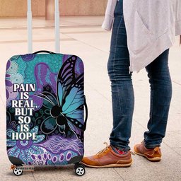 Australia Indigenous Teal Purple Contemporary Aboriginal Art Luggage Cover Hope Is Real LT7