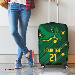 Australia Kangaroo Custom Luggage Cover Aussie National Color Sporty Pattern LT9