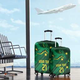 Australia Kangaroo Custom Luggage Cover Aussie National Color Sporty Pattern LT9