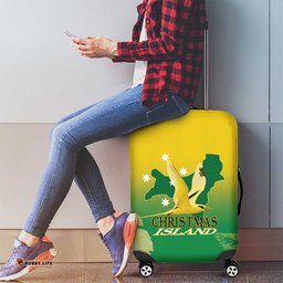 Australia Christmas Island Luggage Cover Golden Bosun Abutilon listeri With Map LT14