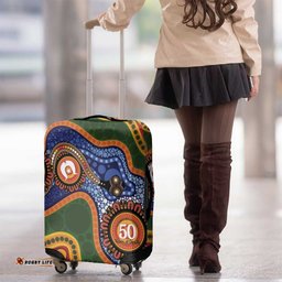 Australia NAIDOC Week 2026 Luggage Cover 50 Years of Deadly Dhari Snake Aboriginal Art LT14