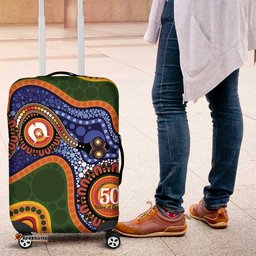 Australia NAIDOC Week 2026 Luggage Cover 50 Years of Deadly Dhari Snake Aboriginal Art LT14
