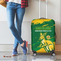 Australia Soccer Luggage Cover 2025 Go Matildas Marble Grunge Style LT14