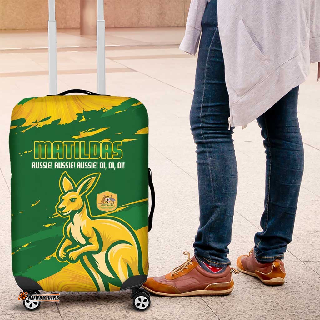 Australia Soccer Luggage Cover 2025 Go Matildas Marble Grunge Style LT14