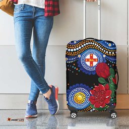 Australia New South Wales Waratahs Luggage Cover Aboriginal Dot Art LT9