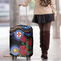 Australia New South Wales Waratahs Luggage Cover Aboriginal Dot Art LT9