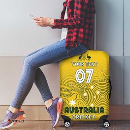 Australia Cricket Custom Indigenous Luggage Cover Aboriginal Arts GO Aussie LT7