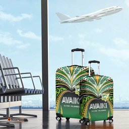 Cook Islands Rugby League Luggage Cover Avaiki Tatau Tribal Motifs Black Color LT03