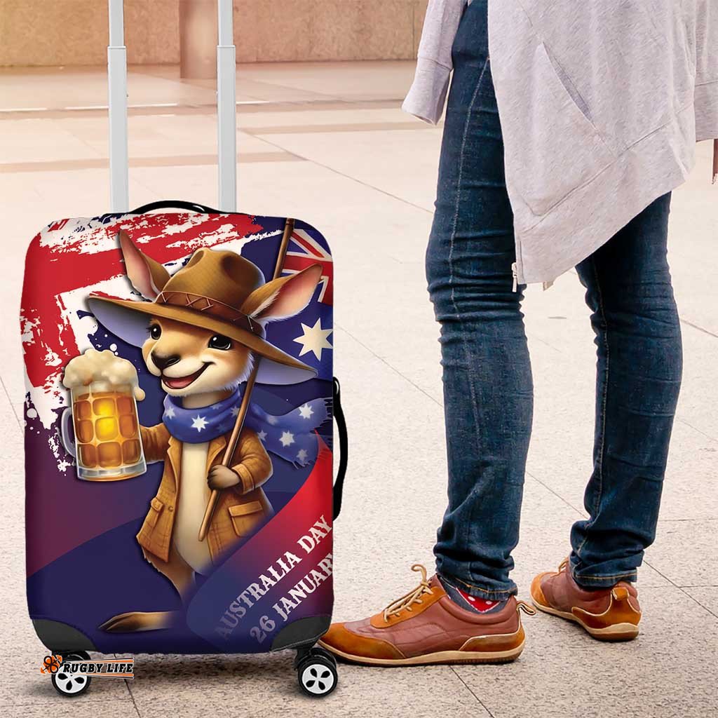 Australia Day Kangaroo Flag Luggage Cover Aussie Aussie Aussie Oi Oi Oi LT9