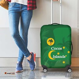 Australia Cocos Keeling Islands Luggage Cover Southern Cross Palm Tree Pattern LT14