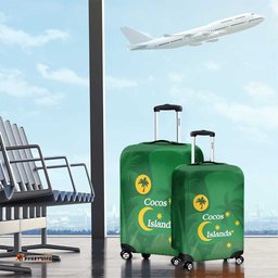 Australia Cocos Keeling Islands Luggage Cover Southern Cross Palm Tree Pattern LT14