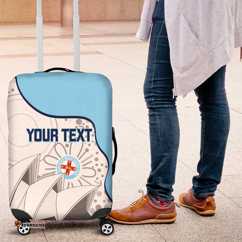 Custom New South Wales Cricket Luggage Cover Go NSW - Aboriginal Art LT14