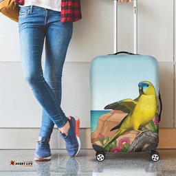 Australia Rock Parrot Luggage Cover Pigface Carpobrotus Rocky Island Vibes LT14