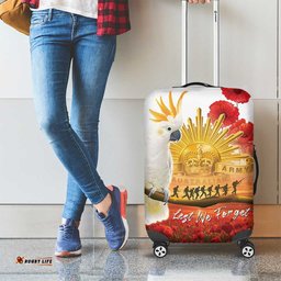 Australia Cockatoo ANZAC Day Luggage Cover Lest We Forget LT05