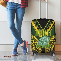 Avaiki Cook Islands Rugby Luggage Cover Kuki Airani Tatau Black LT14