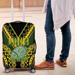Avaiki Cook Islands Rugby Luggage Cover Kuki Airani Tatau Black LT14