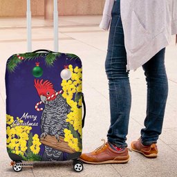 Australia Gang-gang Cockatoo Christmas Luggage Cover Callocephalon Fimbriatum Golden Wattle Blue LT14