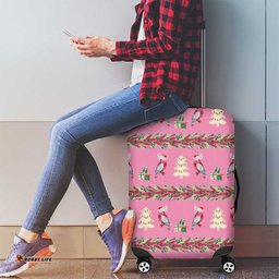 Australia Pink Galah Christmas Luggage Cover Eolophus Roseicapilla Bottlebrush Seamless LT14