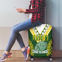 Avaiki Cook Islands Rugby Luggage Cover Kuki Airani Tatau Green LT14