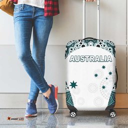Australia Rugby 2026 Luggage Cover Go Wallabies Aboriginal Pattern White Version LT05
