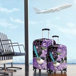 Australia Epilepsy Awareness Luggage Cover Purple-crowned Fairywren Boronia Aboriginal LT14