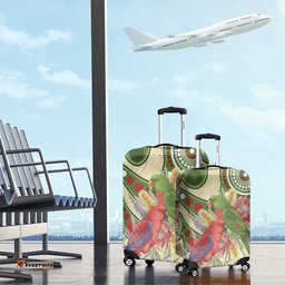 Australia Moluccan Eclectus Luggage Cover Australian Native Flowers Indigenous Art LT14